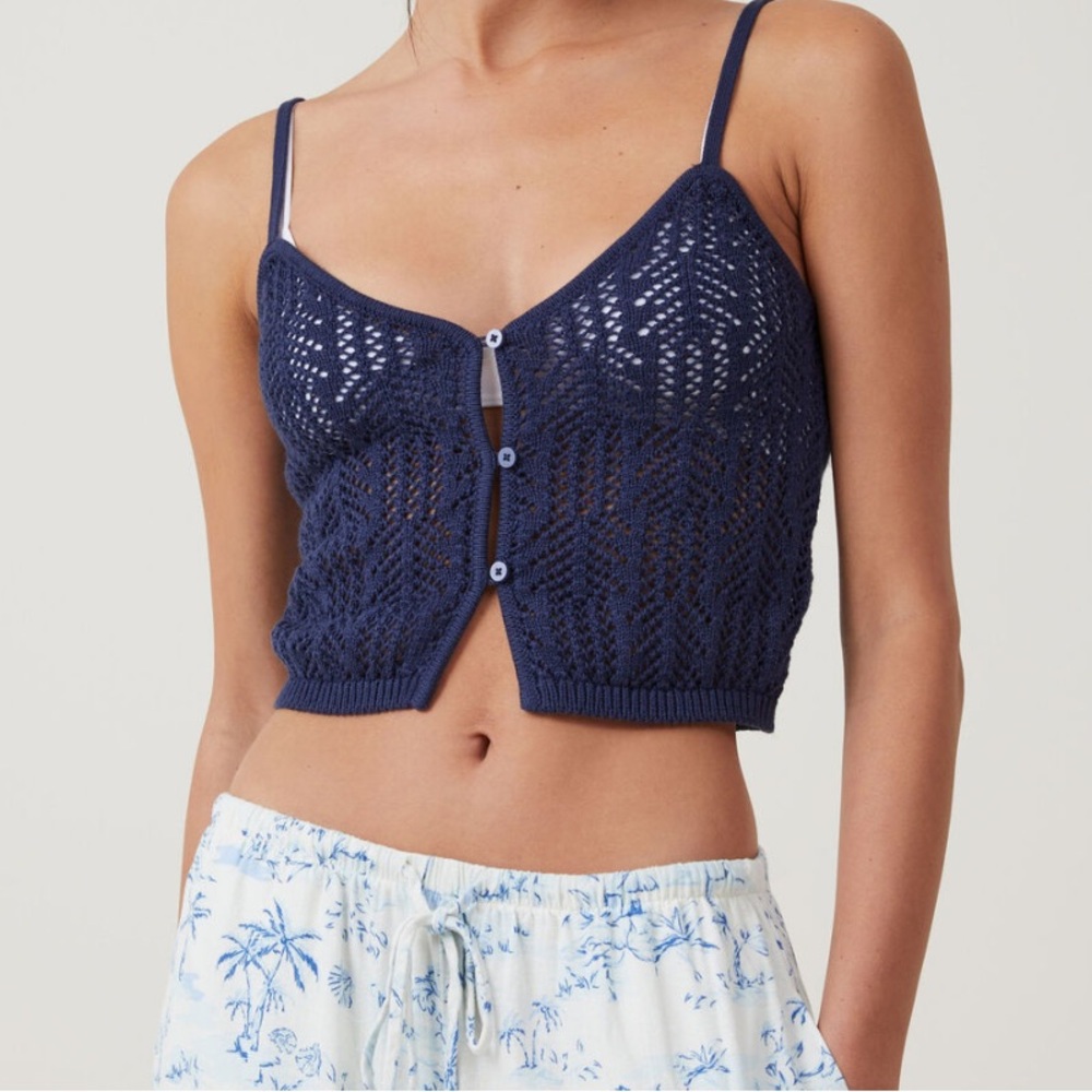 Cotton On Crochet Knit Cami Vest